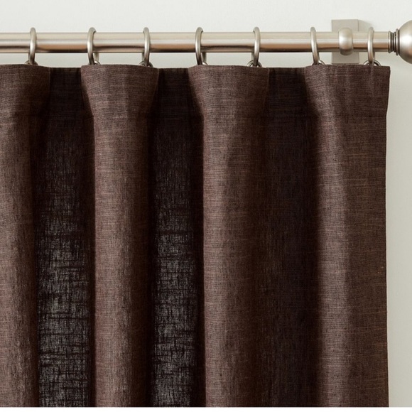 Pottery Barn Emery Linen Curtain in Expresso 100x84 - Picture 5 of 10